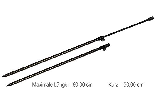 Zite Fishing Banksticks Angeln Set - Teleskop Rutenhalter / Rutenständer Angeln 50-90cm Aluminium - Bankstick für Rutenauflagen Buzzerbars & Mehr, Rutenhalter-Erdspieà – Bild 3