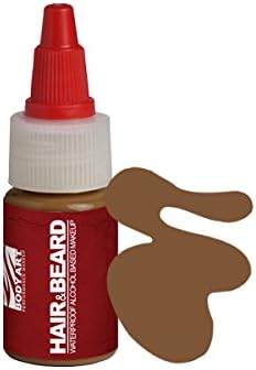 European Body Art EnduraHAIR&BEARD Alcohol Based Airbrush Airgun Hair and Beard Paint Liquid Makeup, Tobacco 1oz