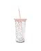 Ban.do Metallic Deluxe Sip Sip Insulated Tumbler With Reusable Silicone Straw, 20 Ounces, Glitter Bomb