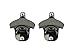 Wall Mounted Bottle Opener (2-Pack) Incl. FREE Mounting Screws - Black Nickel Plated Old School Opener - Retail Packaging - by GECKORED