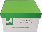 Q-Connect Business Storage Box 335x400x250mm Green White Pack of 10 view 4