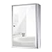 HOMCOM Bathroom Mirrored Cabinet, Vertical 16