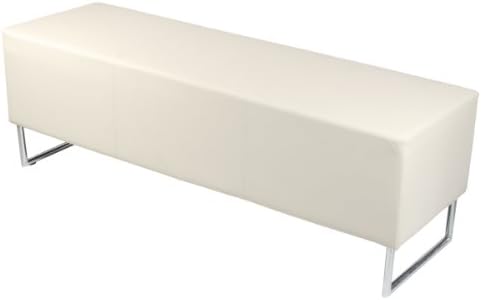 Stickbase Ltd Blockette Diner Bench/Dining Seats Covered in Fuax Leather Material (Ivory)