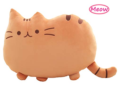 Sumerk Cat Shape Pillow Car Sofa Chair Back Cushion, Cat Plush Toys Cat Decorative Pillowcase Gift for Children
