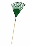 Truper 30458 Tru Tough 48-Inch Plastic Leaf Rake, 22-Inch Head, Wood Handle