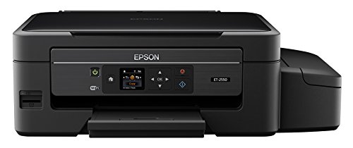 Epson Expression ET-2550 EcoTank Wireless Color All-in-One Supertank Printer with Scanner, Copier, Wi-Fi, Wi-Fi Direct, Tablet and Smartphone (iPad, iPhone, Android) Printing, Easily Refillable Ink Tanks