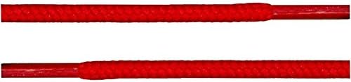 Round Thick Shoelaces 3/16" Athletic Solid Colors for All Shoe Types Several lengths-Red54"