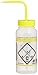 SP Bel-Art Safety-Labeled 2-Color LYOB Wide-Mouth Wash Bottles; 500ml (16oz), Polyethylene w/Natural Polypropylene Cap (Pack of 6) (F11646-0638)