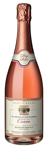 Württemberger Sekt/Secco/Perlwein/Bowlen Heilbronner Staufenberg Cuvée Sekt rosé Dry (1 x 0.75 l)