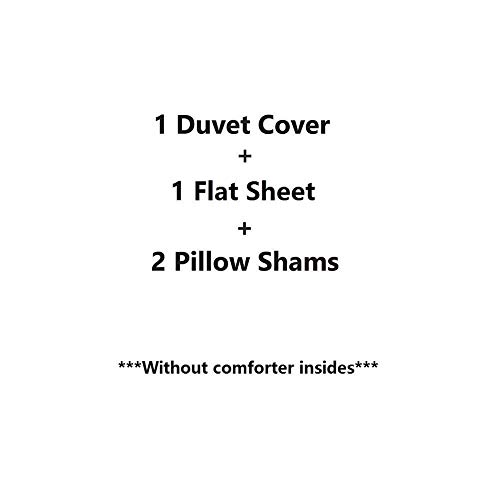 Silky-Duvet-Cover-Set-with-Flat-Sheet-Queen-Size-4-Piece-Silk-Like-Feeling-Great-Lightweight-Soft-Bedding-Set-Zipper