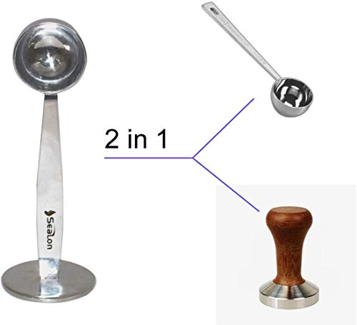 Combination-of-Coffee-Spoon-and-Powder-Hammer-2-in-1-Stainless-Steel-Coffee-Scoop-05oz-Spoon-Holder-Coffee-Tools-Measuring-Tamping-Scoop
