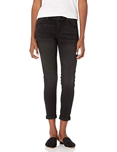 Democracy Womens Absolution Ankle Skimmer Jeans, Black, 10 US