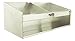 Pit Posse 448 Trailer Cabinet Helmet Bay Double Mount with Shelf - Made in USA - Enclosed Race Trailer Shop Garage Aluminum Organizer - Motorcycle Bike Helmet Storage (Silver)