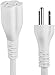 Amazon Basics Power Extension Cord, 20 Feet, 13 Amps, 125V, White