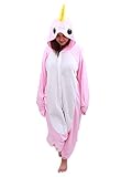 Animal Oneise Narwhal Pajamas - Plush One Piece Costume (Small, Pink)