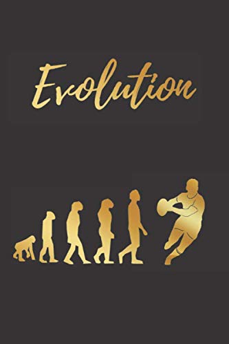EVOLUTION: BLANK LINED NOTEBOOK | Notepad, Journal, Personal Diary | GIFTS FOR RUGBY LOVERS.