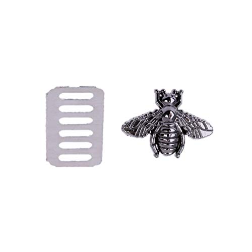 Misright 2 Sets Bee Metal Purse Handba DIY Handbag Shoulder Bag Purse Hardware Accessories (BK) - Thumbnail 6