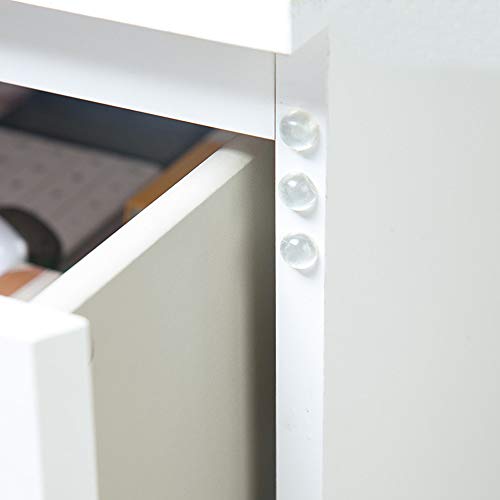 Fenleo Furniture Bumpers, Clear Adhesive Bumper Pads 24 Pcs, Sound Dampening Transparent Rubber Feet for Cabinet Doors, Drawers, Glass Tops, Picture Frames, Cutting Boards - Thumbnail 3
