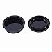 2 Pack - Movo Lens Mount Cap and Body Cap for Canon EOS DSLR Camera (4 Caps)