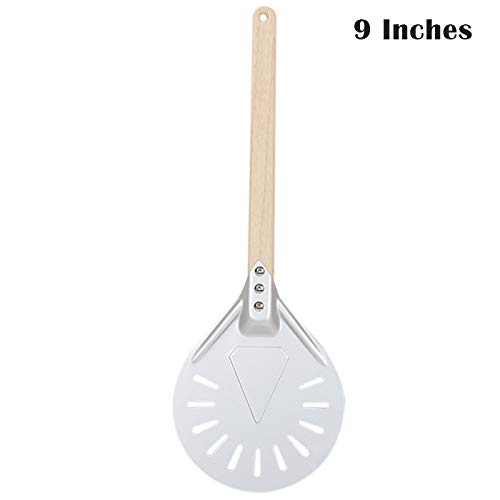 Syfinee Perforated Pizza Peel Pizza Turning Peel with Wooden Handle for Homemade Pizza Bread Bakers - Afbeelding 3