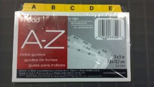 Mead a-z index guides 3x5 1ct (043100633006)