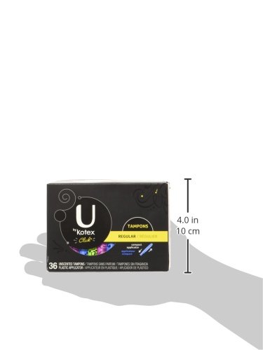 U by Kotex Click Regular Compact Tampons, Unscented, 36 Count