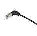 Ethernet Extension Cable,90 Degree Bend RJ45 Male to Female Ethernet LAN Network Cable RJ45 Cat 5e Connector Cord - Black (1ft/0.3m)
