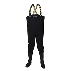 Waders De Pêche Standard En Pvc, Série 680, Noir, Taille 34-42