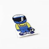 2PCS JDM Racers Motorcycle Cartoon Riders Car