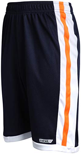 Hind Boys 4-Piece Matching Performance Athletic Shirt and Short Sets, Heather Grey/Orange, Size 3T