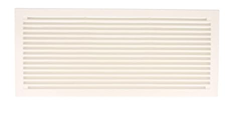 Lüftungsgitter Türlüftung Lüftung aus Kunststoff 290mm x 125mm verschiedene Farben by MS Beschläge® (Weiss)