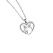 Angel caller Mother Daughter Jewelry Owl Necklace Sterling Silver Love Heart Mother and Child Owl Jewelry for Women Christmas Gifts for Her