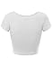 Fifth Parallel Threads FPT Womens Basic Short Sleeve Scoopneck Crop Top White L