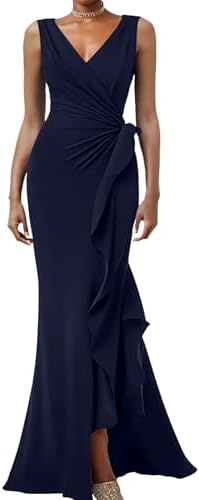 alissa formal dress midnight Amazon.com: Alisa Pan Women's V-Neck Ruffle Short Sleeves Formal Dress Empire Waist Elegant Evening Gowns with Stretch Navy M : Clothing, Shoes & Jewelry