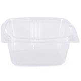 Simply Deliver 16 oz Hinged Lid Deli Container with Complete Air-Tight Seal, Crystal Clear PET, 200-Count
