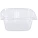 Simply Deliver 16 oz Hinged Lid Deli Container with Complete Air-Tight Seal, Crystal Clear PET, 200-Count
