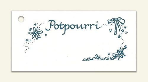 100 POTPOURRI Hang Tags &amp; 100 Cut Strings for Crafts &amp; Gifts. Personalize &amp; Price your merchandise.