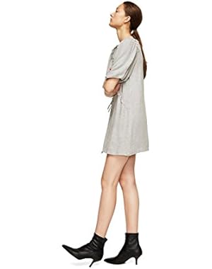 Women's Crystal Detail Wool-Blend Dress