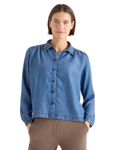 Cecil Damen Lyocellbluse mit Smockdetail