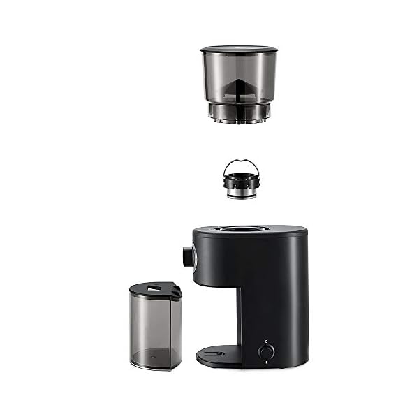 Tchibo elektrische Kaffeemühle, Edelstahlgehäuse, Edelstahlmahlwerk, 26 Mahlgradeinstellungen, Schwarz/Silber – Bild 4