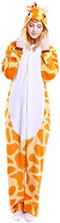 WPAN Unisex Adult Animal Cosplay Pajamas kigurumi Sleepwear Onesies Sleepwear Set (XL(Height:178-188cm/71-74in), Giraffe)