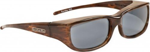 Jonathan Paul® Fitovers Euroka Small Polarized Over Sunglasses ; Brown-Marble &amp; Polarvue Gray
