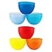 AOYITE 32-ounce Plastic Bowls Reusable BPA Free Dishwasher Safe for Cereal, Soup, Rice, Salad, Snack in Kids Multi-color Dinner Sets