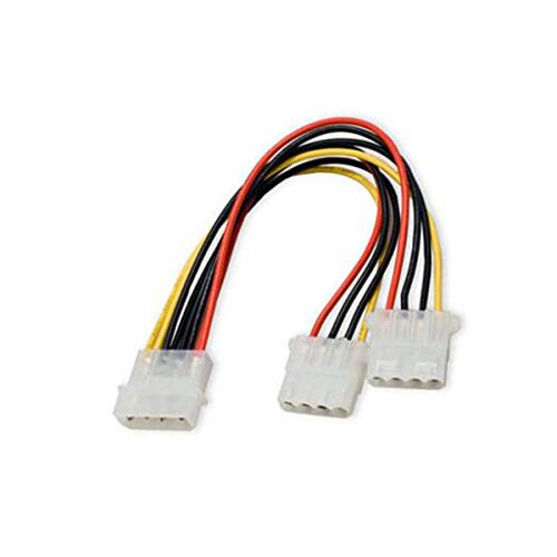 Lheng 4 Pin ATX Molex Power Supply Extension Cable Male to Female Port Power Cable IDE Power Splitter Connector 1 to 2 Power Lines 10Pcs