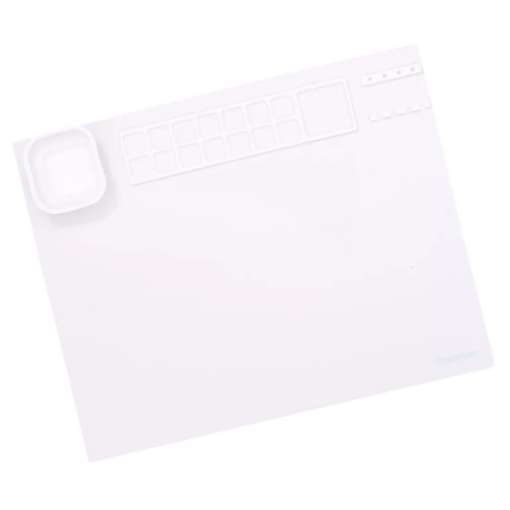 Craftelier - Silicone Base for Use as Work Surface in Mixed Media Projects | Heat Resistant and Easy to Clean | Size 48.26 x 30.48 cm (19" x 12") - Matte White