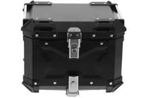 Top Box, Universal Black 45L Motorcycle Adventure Aluminum Top Case Tail Box Luggage Fit for