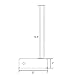 Marmolux Acc Burghead Series 20833-BL Bath Toilet Paper Holder Stainless Steel, Black