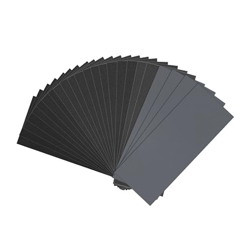 Photo 1 of 24PCS Sand Paper Assortment Pack: 12 Sheets of Various Grits Sandpaper, 9 X 3 Inches, Usable Dry & Wet, Suitable for DIY, Car Polishing, Metal Polishing, and Wooden Furniture Finishing