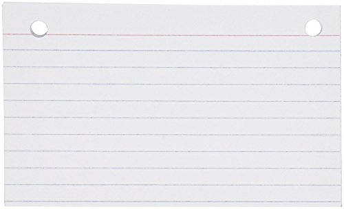5 Pack Value Bundle Oxford 2 Hole Punched 3" x 5" Index Card Binder Refills for 73569 Binder with Bonus AdvantageOP Black and Chrome Retractable Pen - Thumbnail 2