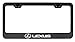 Sparkle-um 2pcs Newest Matte Aluminum Alloy Lexus Logo License Plate Frame ，with Screw Caps Cover Set Suit，Applicable to US Standard car License Frame, for Lexus(Black